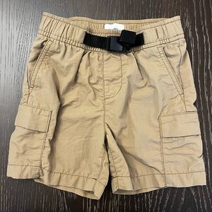 Old Navy Toddler Khaki Cargo Shorts Black Belt Elastic Waist Size 5